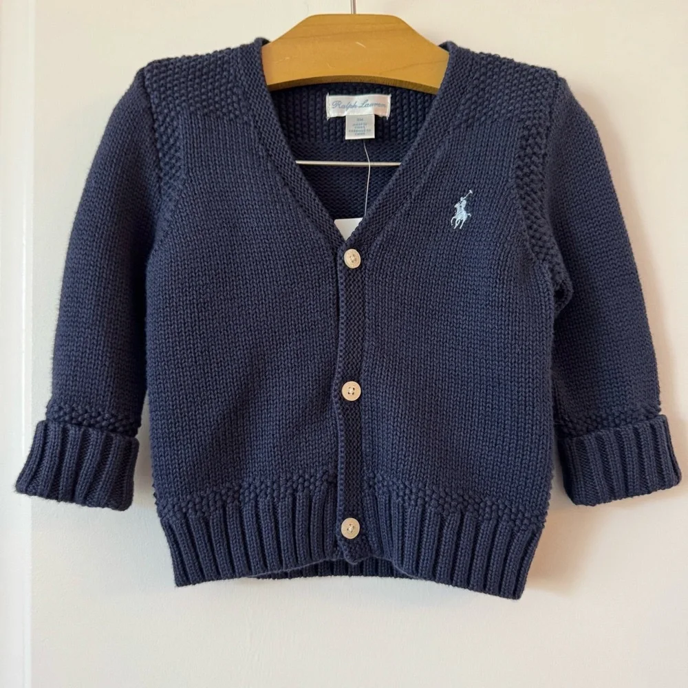 NWT Ralph Lauren Baby V Neck Cardigan